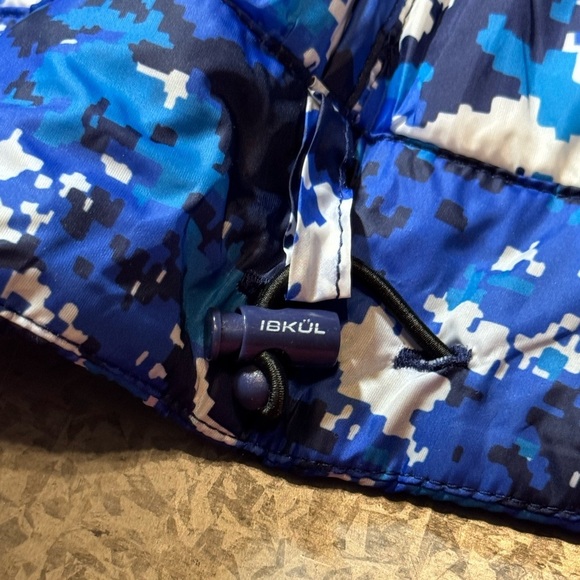 🌻 IBKUL Women's Athleisure Polartec Power Fill Blue Camo Print Quilted Vest sz S - Picture 14 of 15